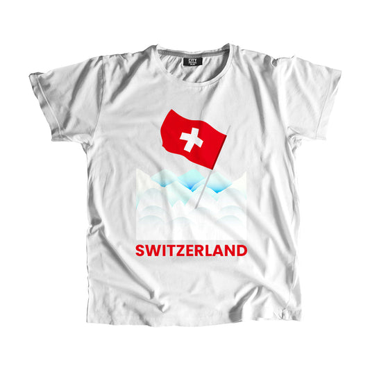 Switzerland Flag Snow Men Unisex T-Shirt