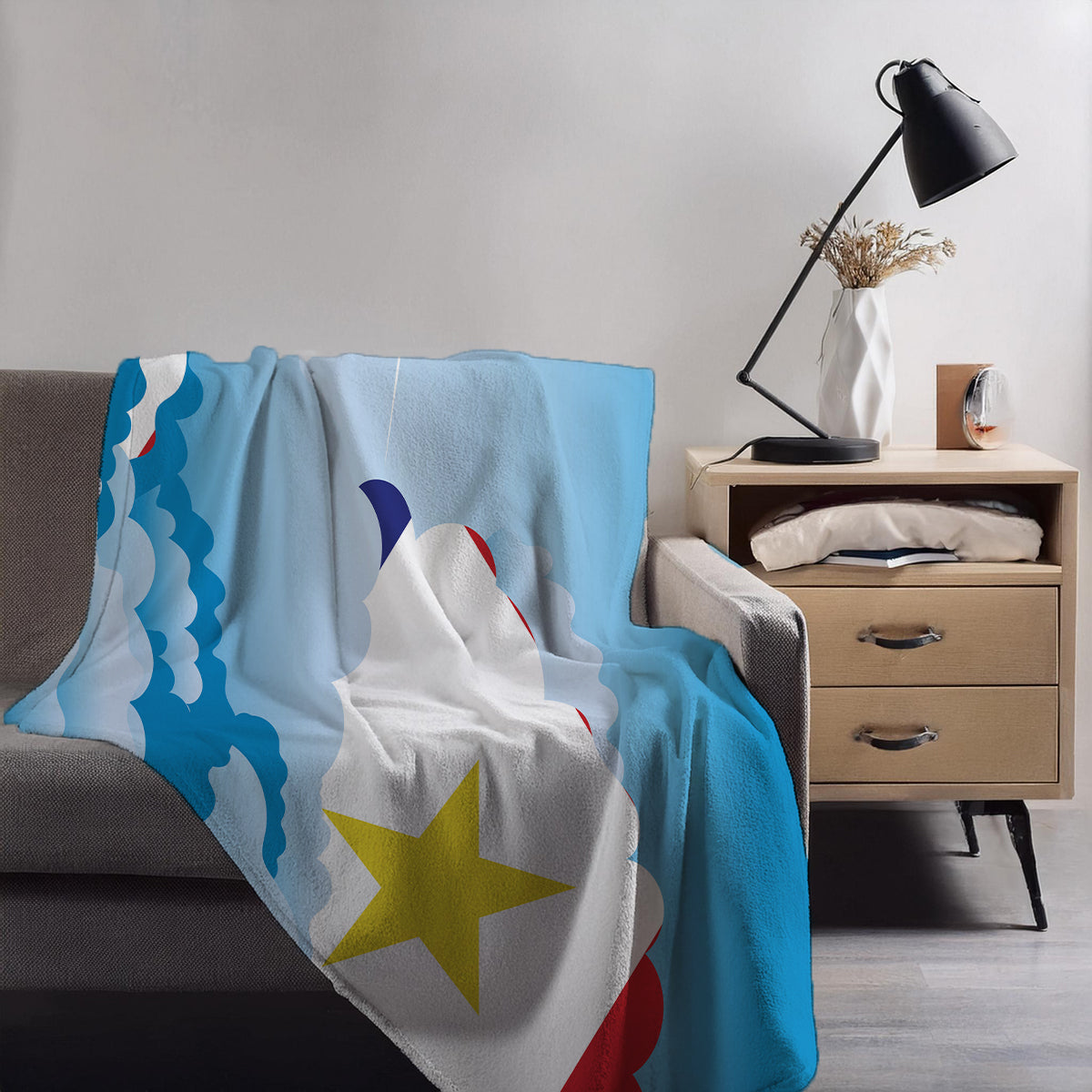 Saba Day Clouds Blanket Throw