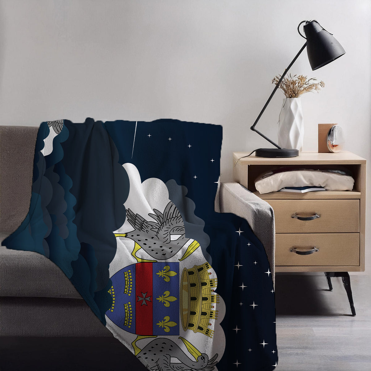Saint Barthelemy Night Clouds Blanket Throw