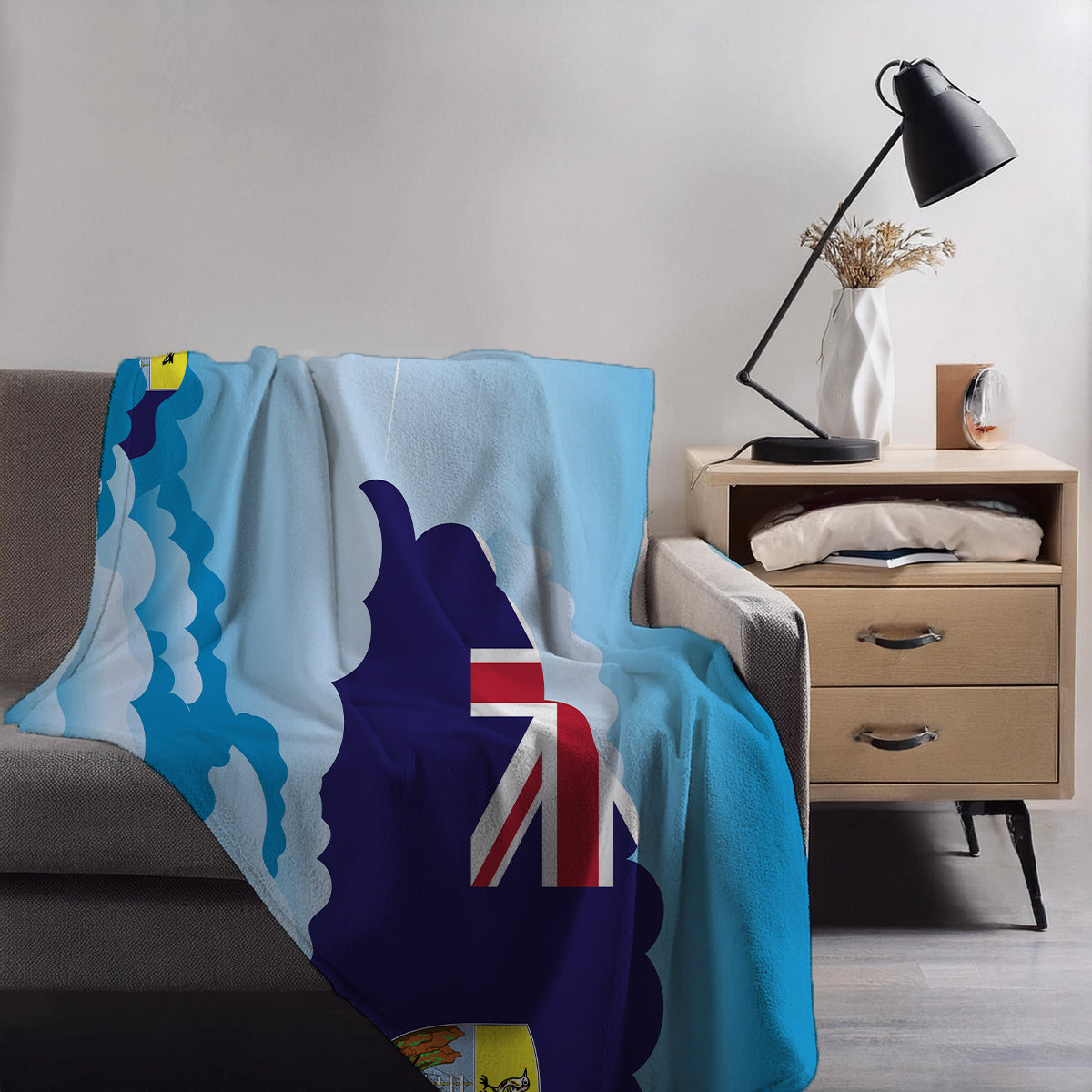 Saint Helena Day Clouds Blanket Throw
