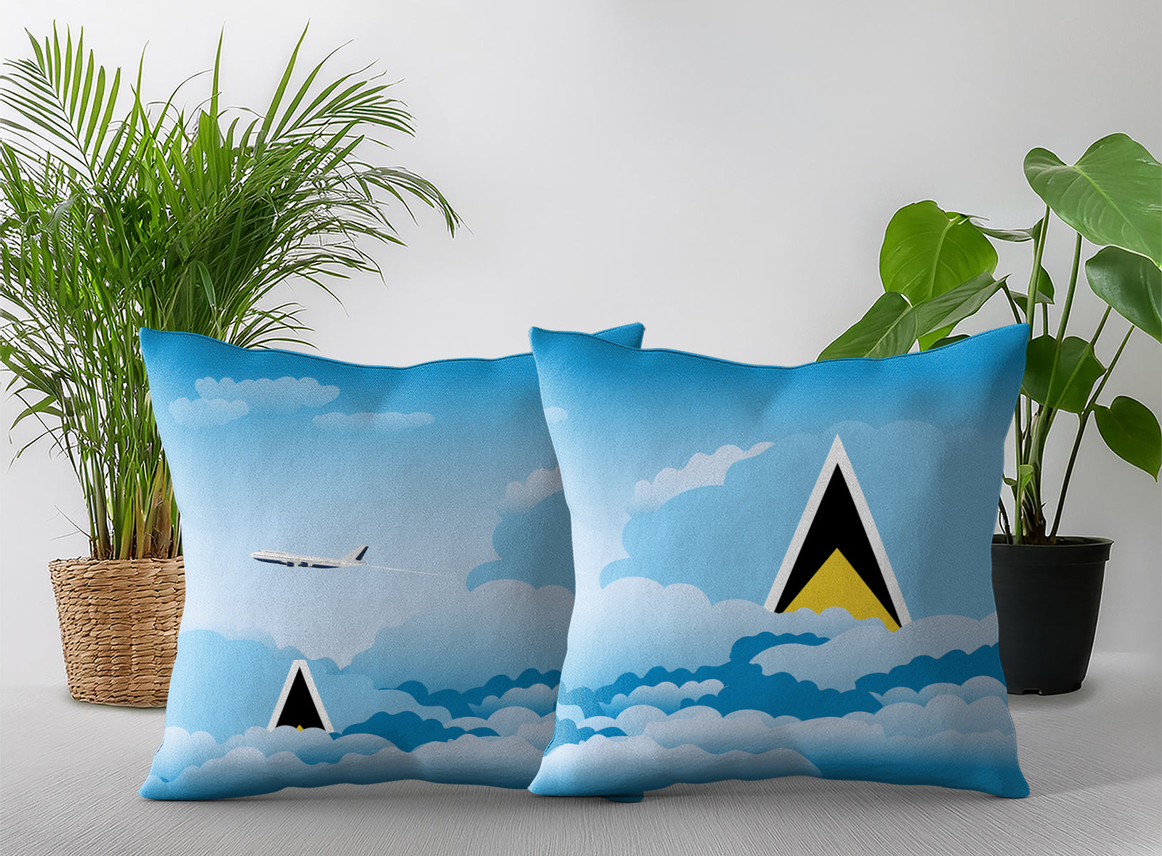 Saint Lucia Day Clouds Pillow Case