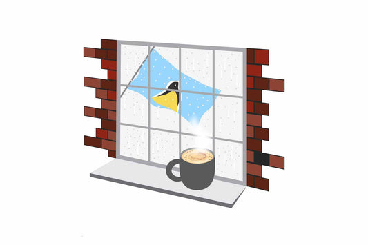 Saint Lucia Coffee Rain Window Fridge Magnet
