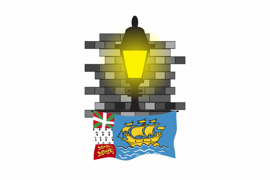 Saint Pierre and Miquelon Street Lamp Bricks Sticker