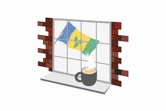 Saint Vincent and the Grenadines Coffee Rain Window Fridge Magnet