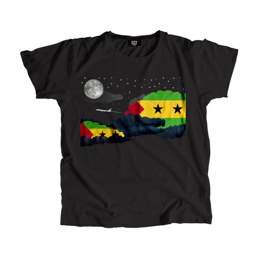 Sao Tome and Principe Night Clouds Men Unisex T-Shirt