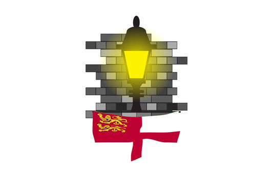 Sark Street Lamp Bricks Sticker