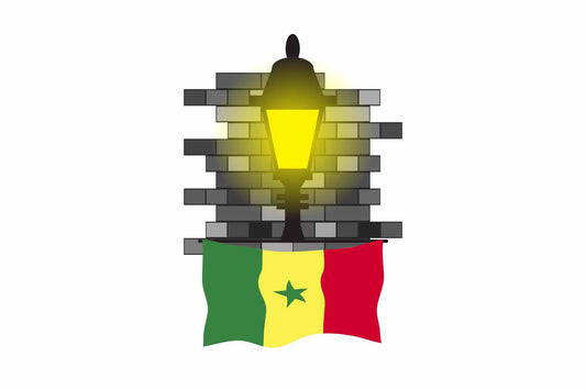 Senegal Street Lamp Bricks Sticker