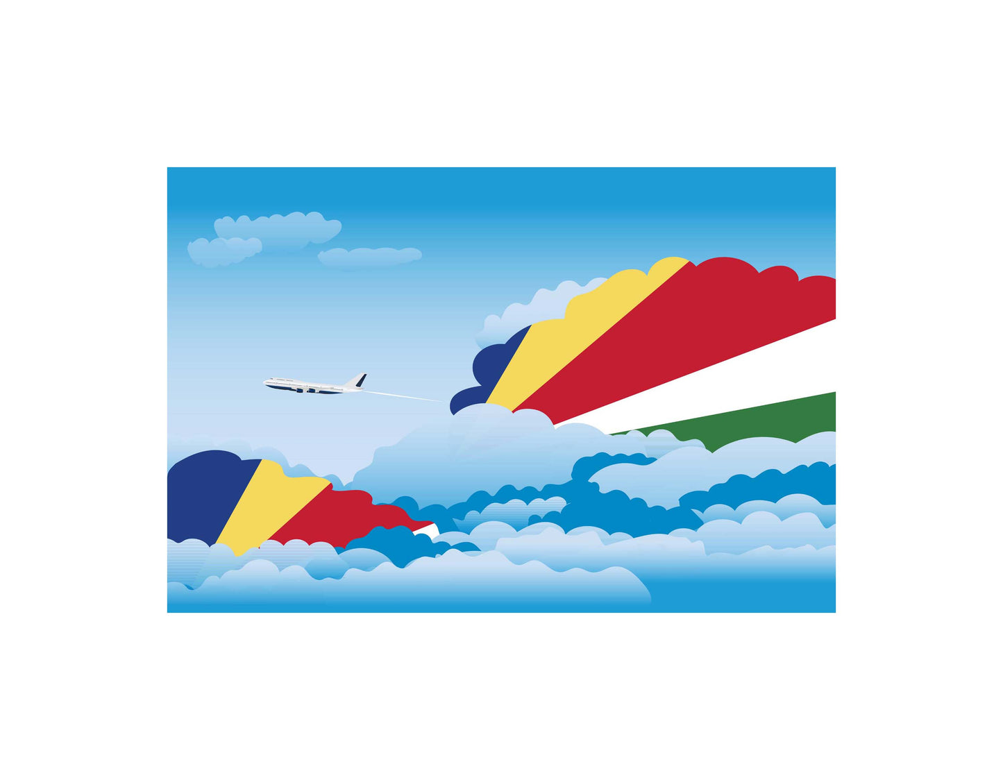 Seychelles Day Clouds Blanket Throw