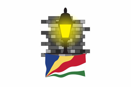 Seychelles Street Lamp Bricks Sticker