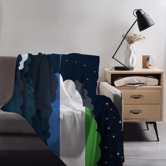 Sierra Leone Night Clouds Blankets & Throws | Premium Soft Blankets | City Posters Plus