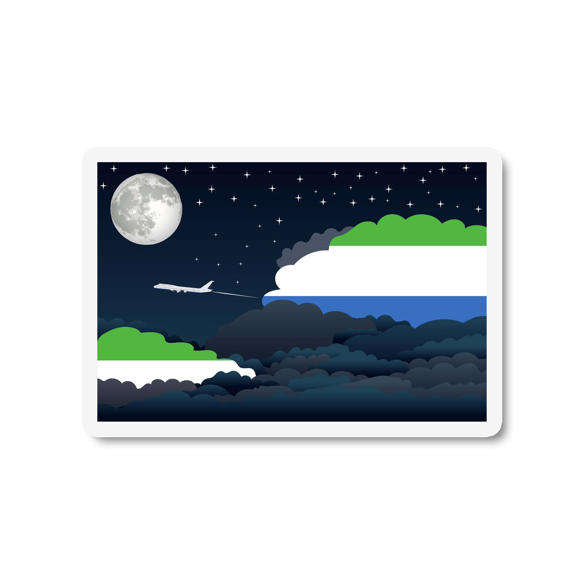 Sierra Leone Night Clouds Magnet