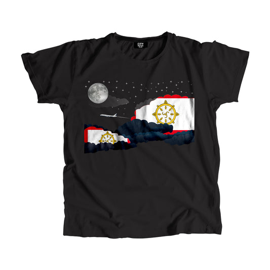 Sikkim Night Clouds Airplane Airport Flight Men Unisex T-Shirt Night Clouds Airplane Airport Flight T-Shirt