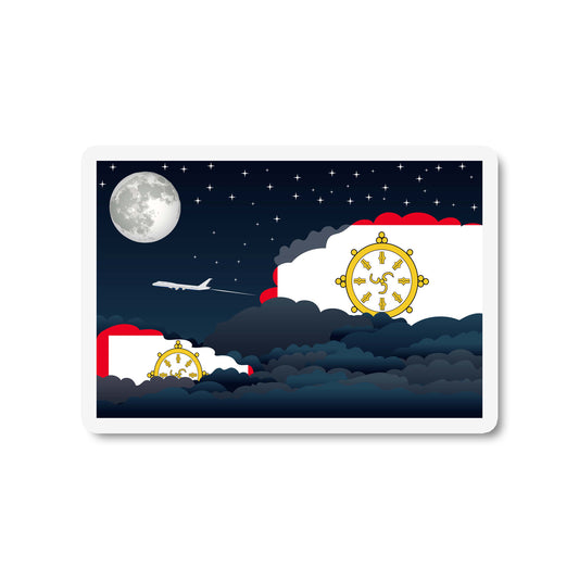 Sikkim Night Clouds Fridge Magnet