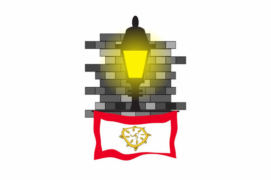 Sikkim Street Lamp Bricks Sticker