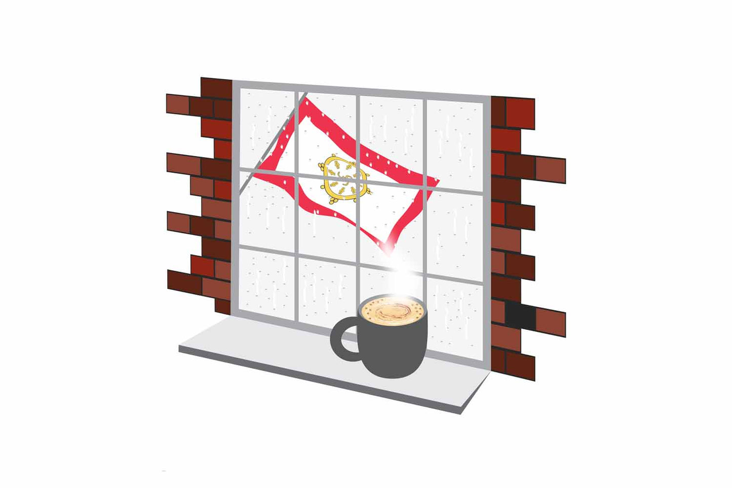 Sikkim Coffee Rain Window Sticker