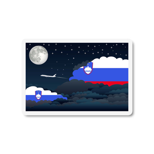 Slovenia Night Clouds Fridge Magnet