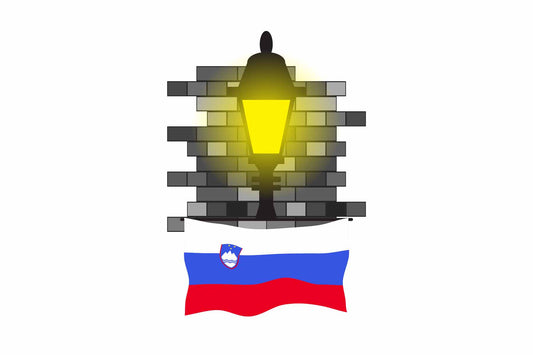 Slovenia Street Lamp Bricks Sticker