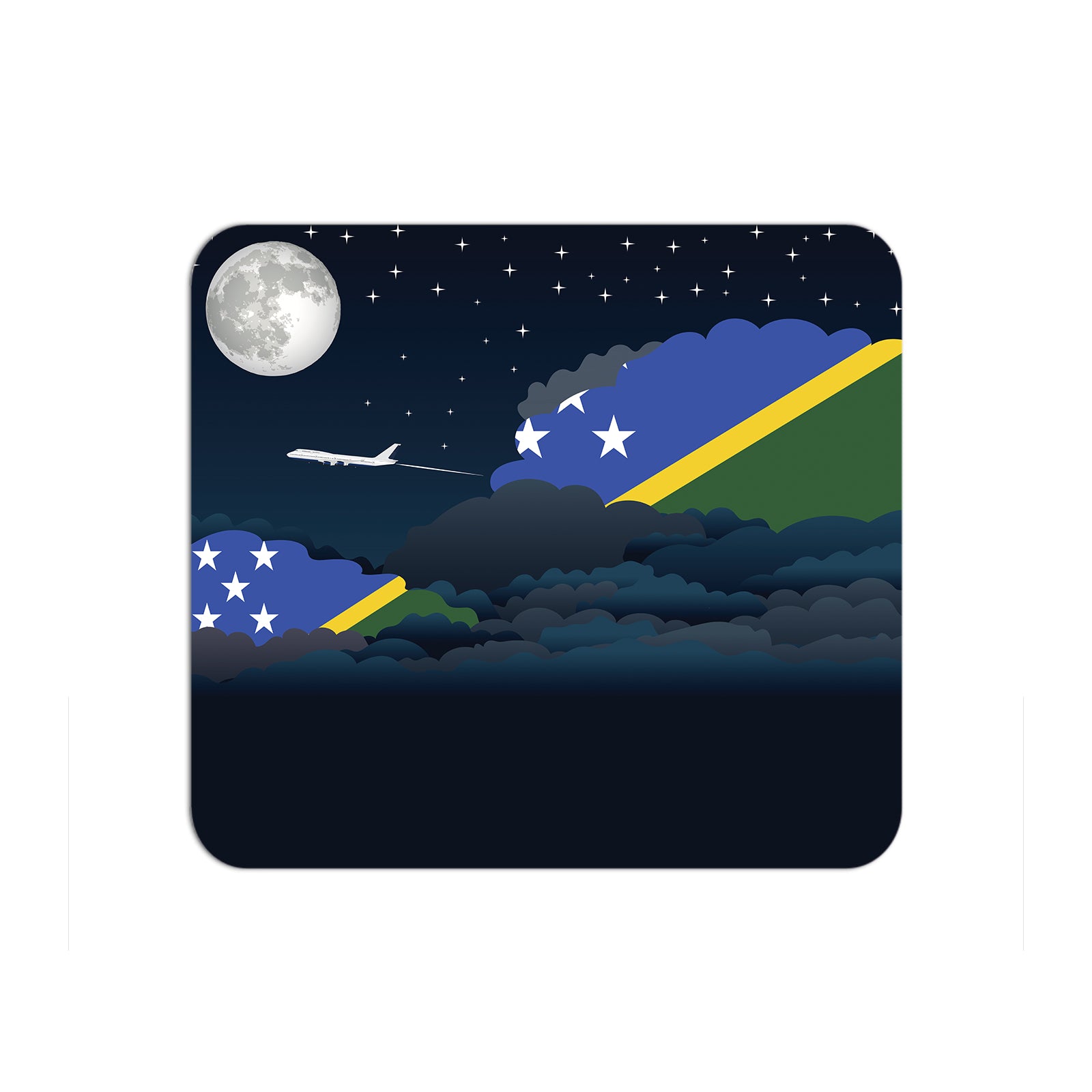 Solomon Islands Airplane Airport Flight Night Clouds Mousepad 