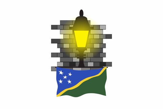 Solomon Islands Street Lamp Bricks Sticker