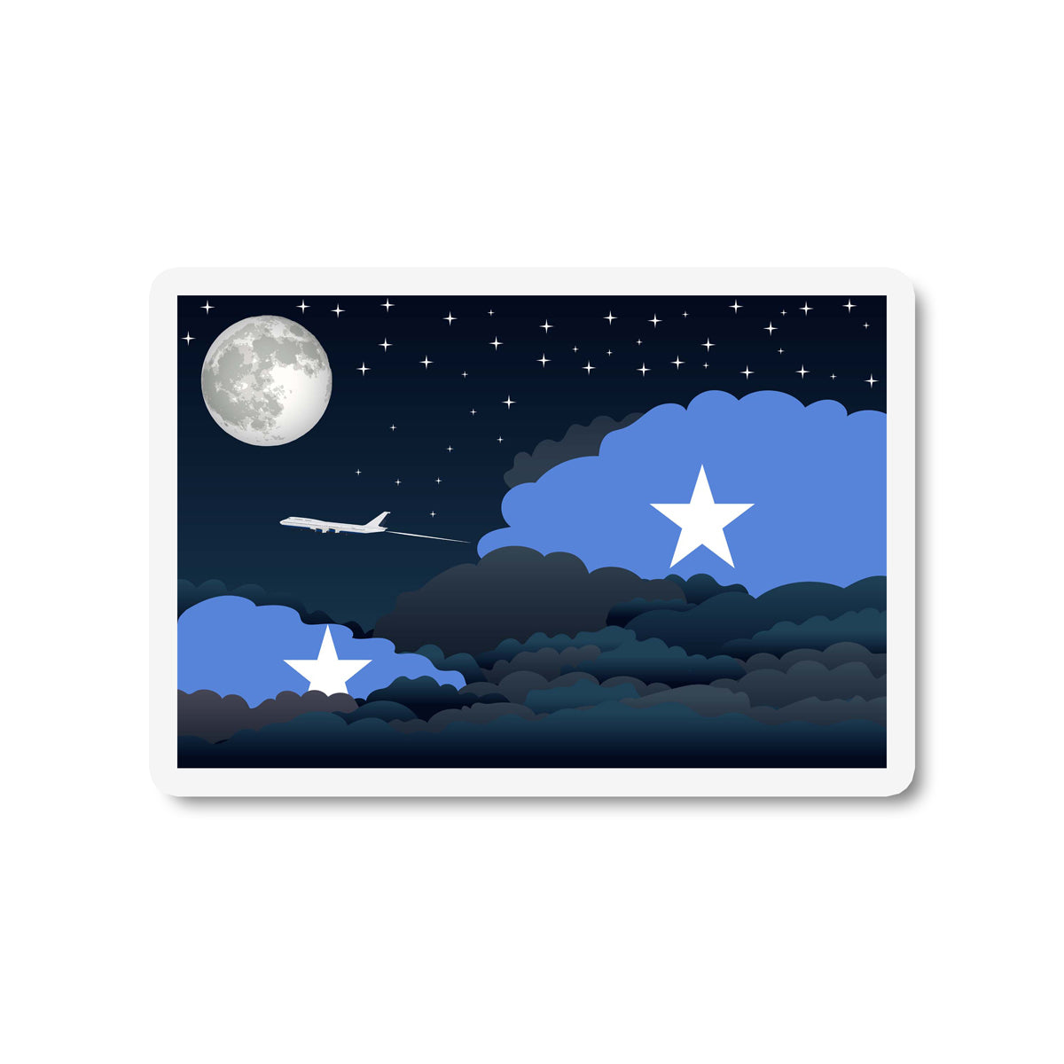 Somalia Night Clouds Magnet