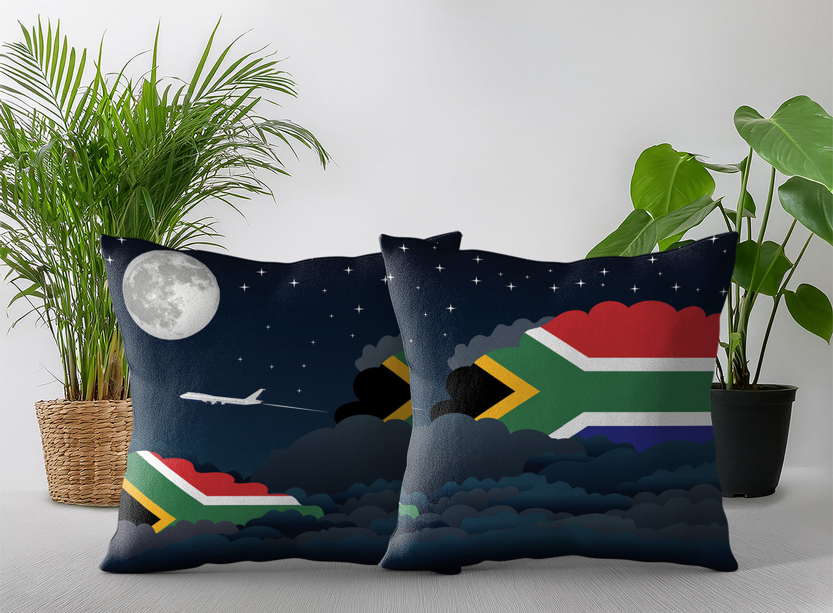 South Africa Night Clouds Pillow Case and Pillow Throw