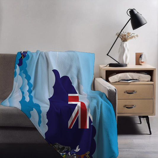 South Georgia Case and the South Sandwich Islands Day Clouds Blankets & Throws | Soft Premium Blankets | City Posters Plus