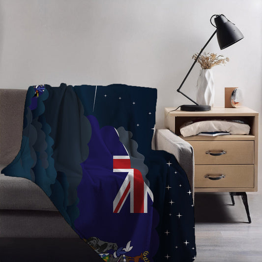 South Georgia Case and the South Sandwich Islands Night Clouds Blankets & Throws | Premium Soft Blankets | City Posters Plus