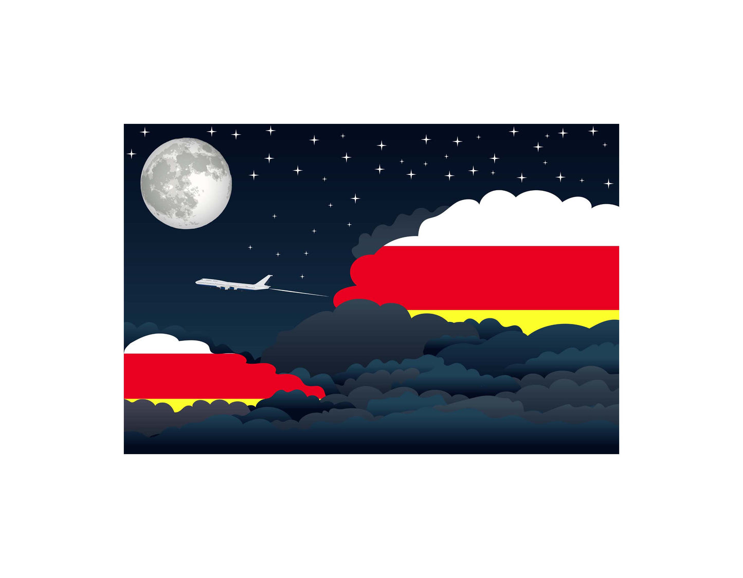 South Ossetia Night Clouds Blanket Throw
