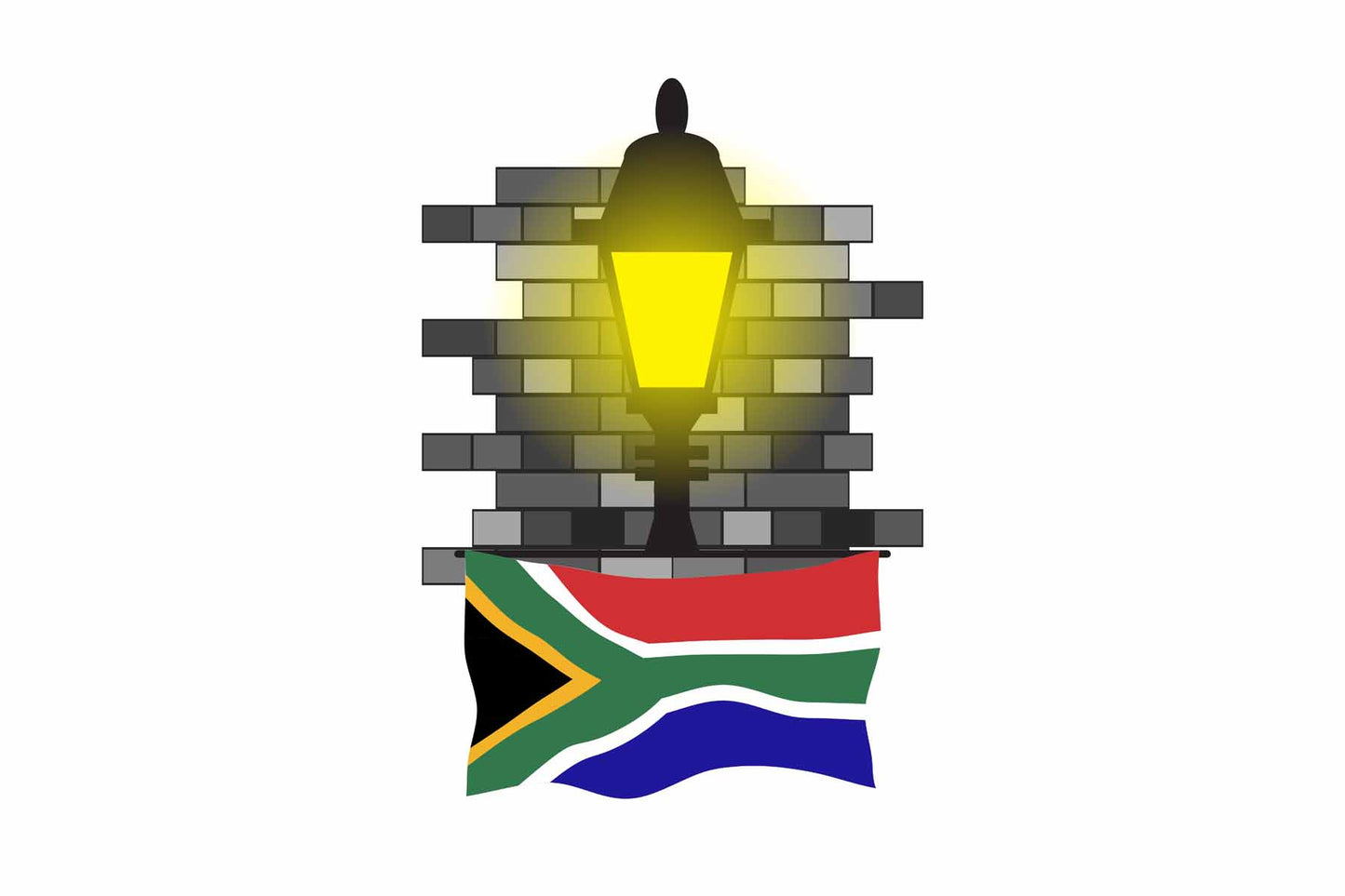 South Africa Street Lamp Bricks Fridge Magnet