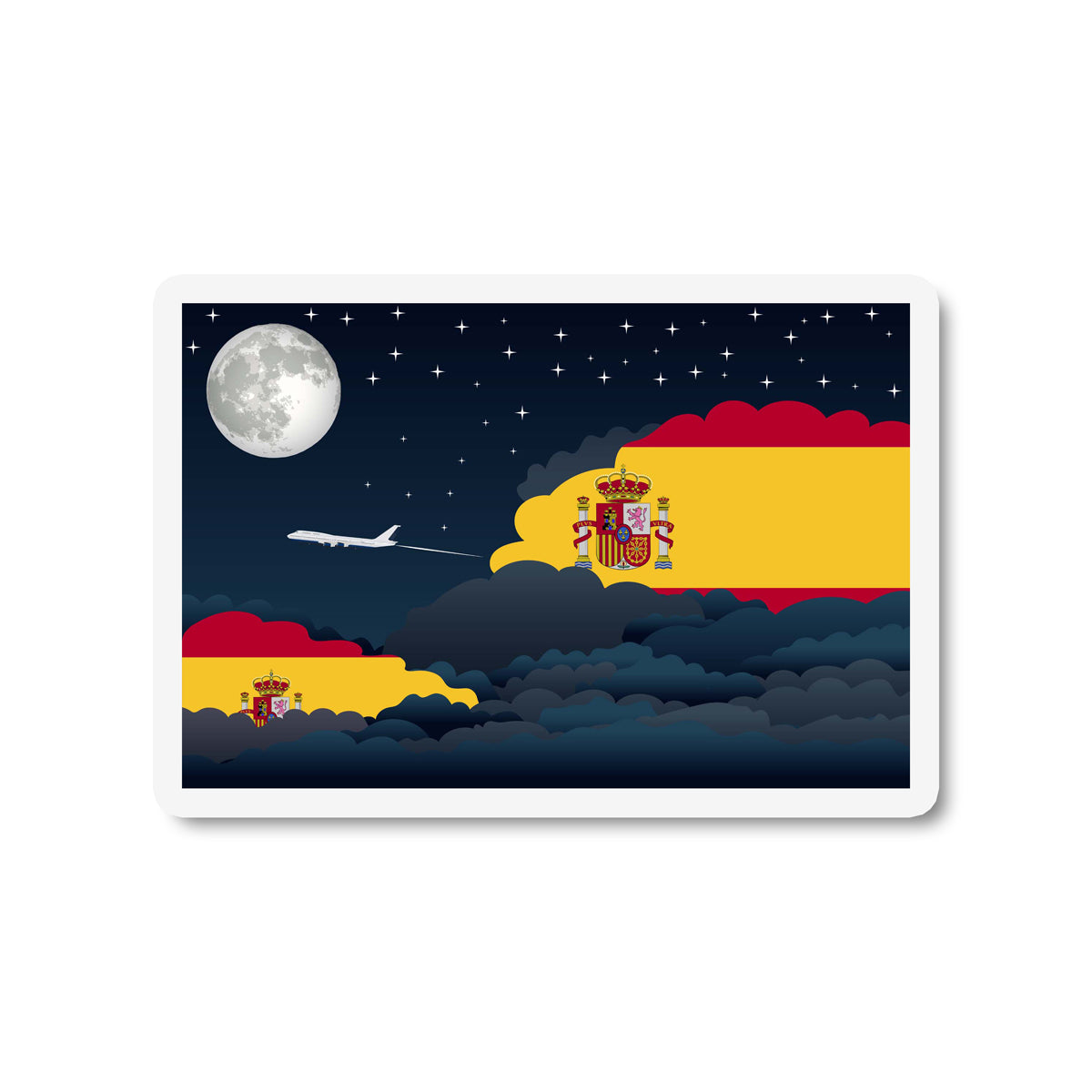 Spain Night Clouds Magnet