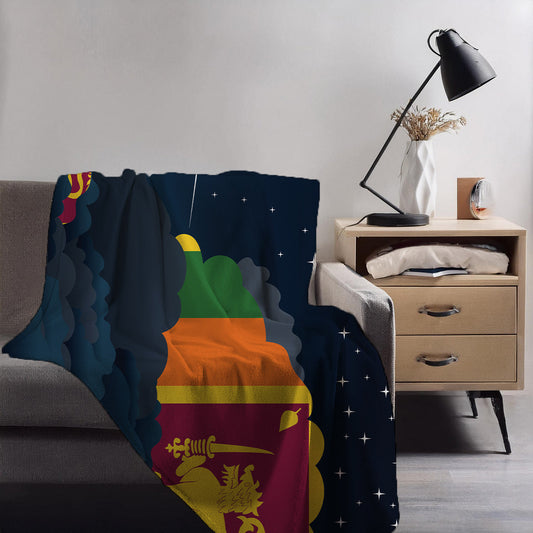Sri Lanka Night Clouds Blankets & Throws | Premium Soft Blankets | City Posters Plus