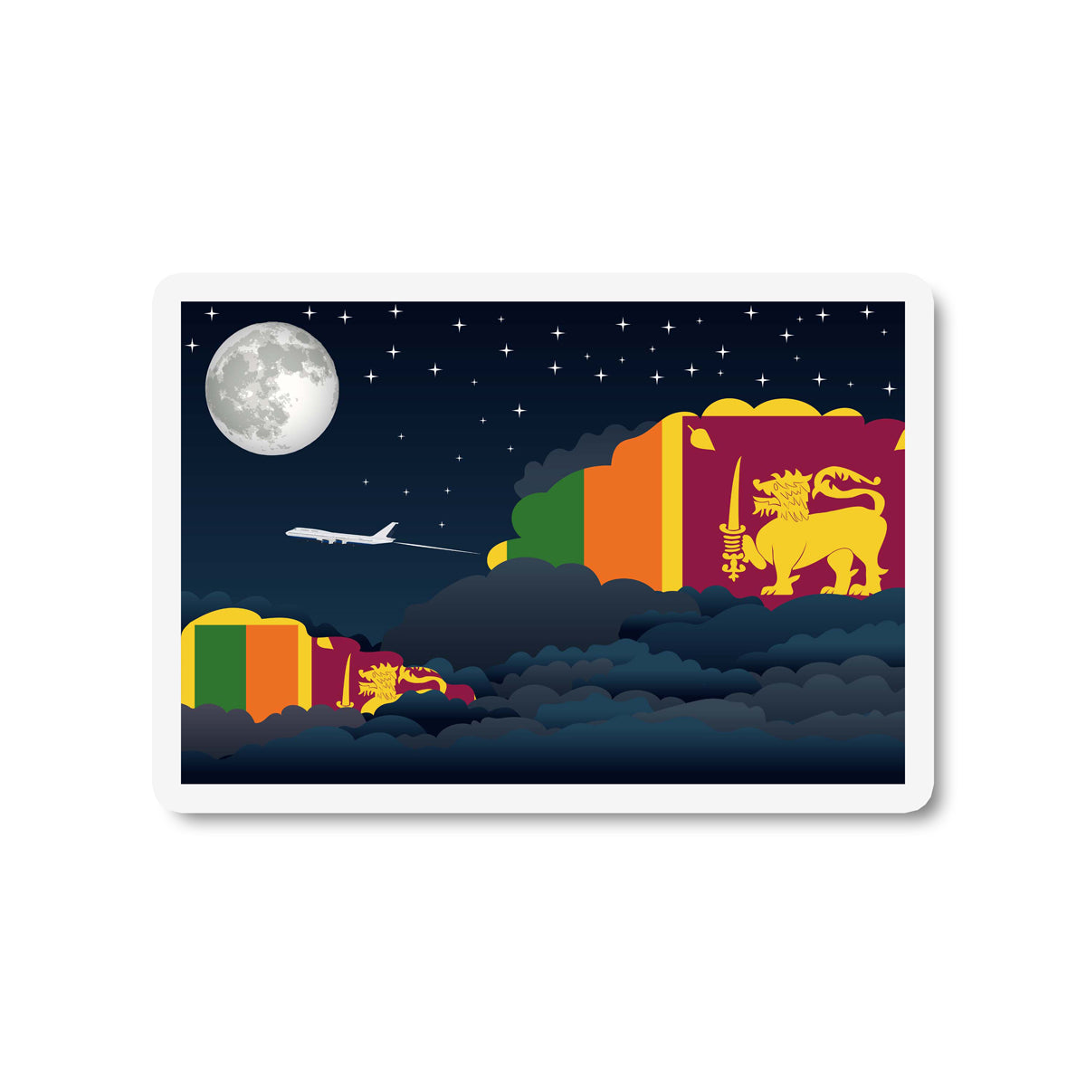 Sri Lanka Night Clouds Magnet