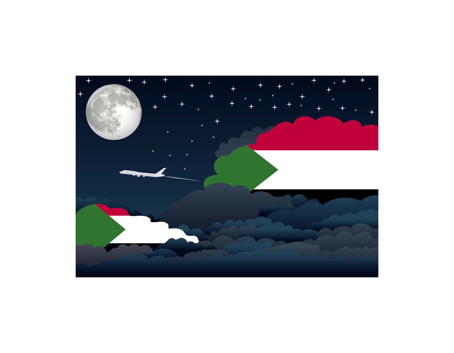 Sudan Night Clouds Blanket Throw