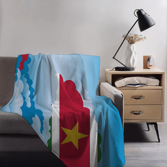Suriname Day Clouds Blankets & Throws | Soft Premium Blankets | City Posters Plus