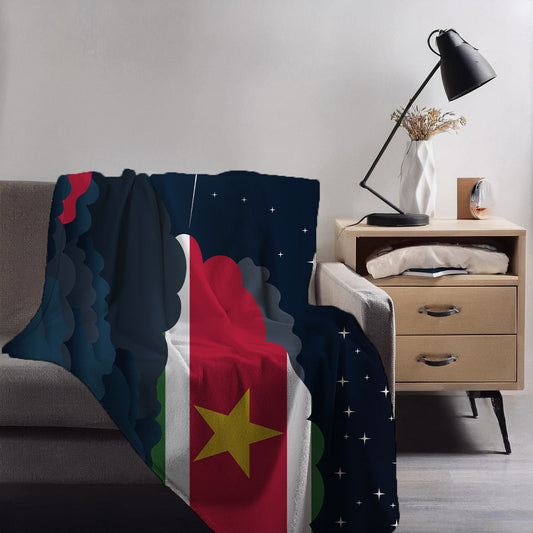 Suriname Night Clouds Blankets & Throws | Premium Soft Blankets | City Posters Plus