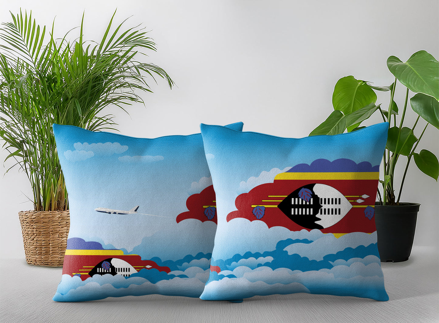 Swaziland Day Clouds Pillow Case