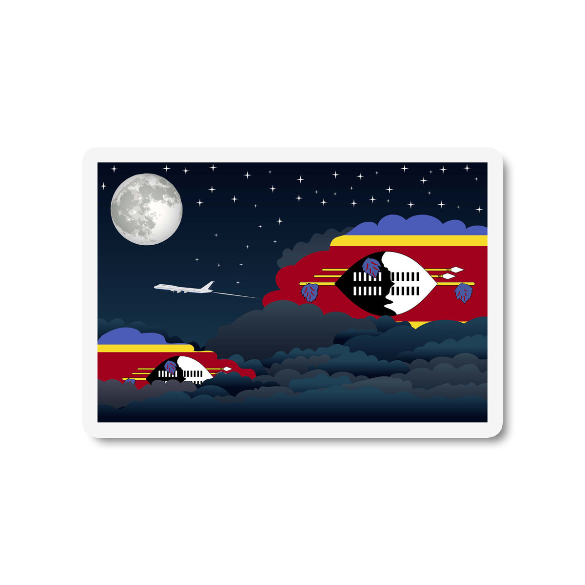 Swaziland Night Clouds Magnet