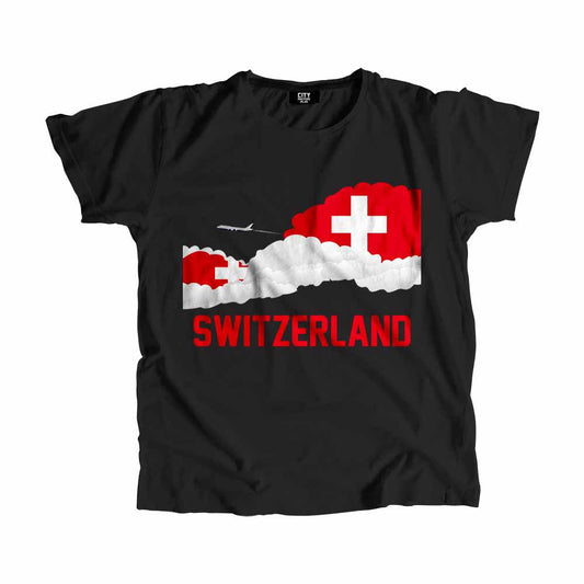 Switzerland Flags Clouds Men Unisex T-Shirt