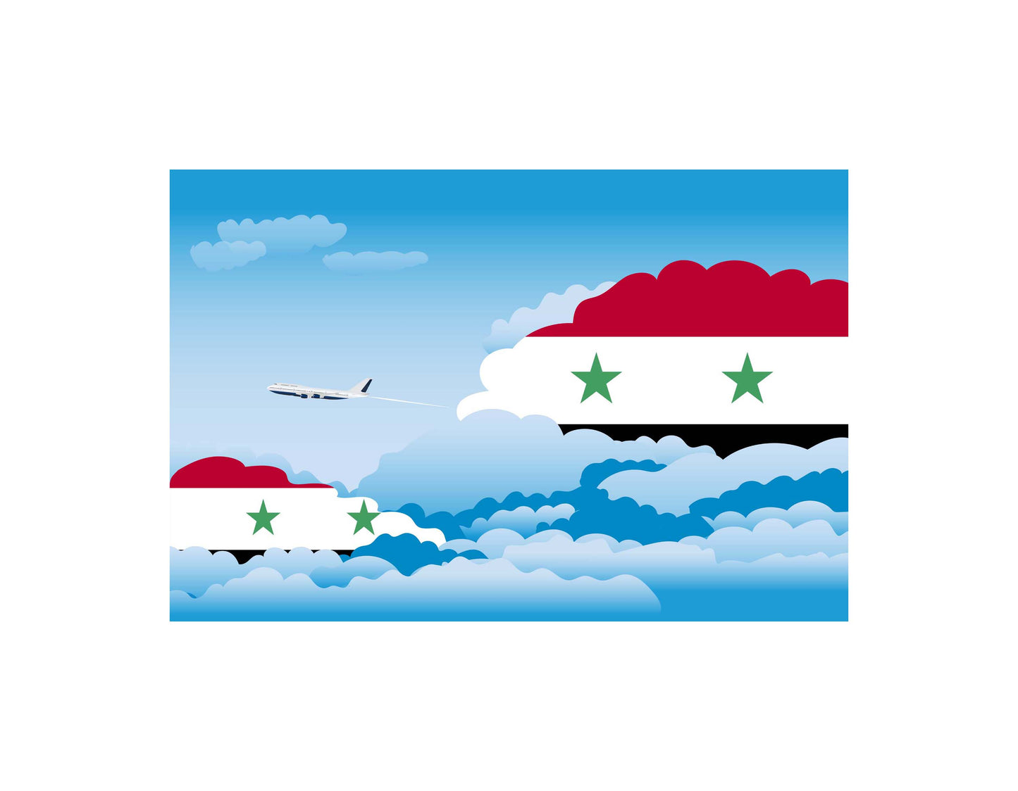 Syria Day Clouds Blanket Throw