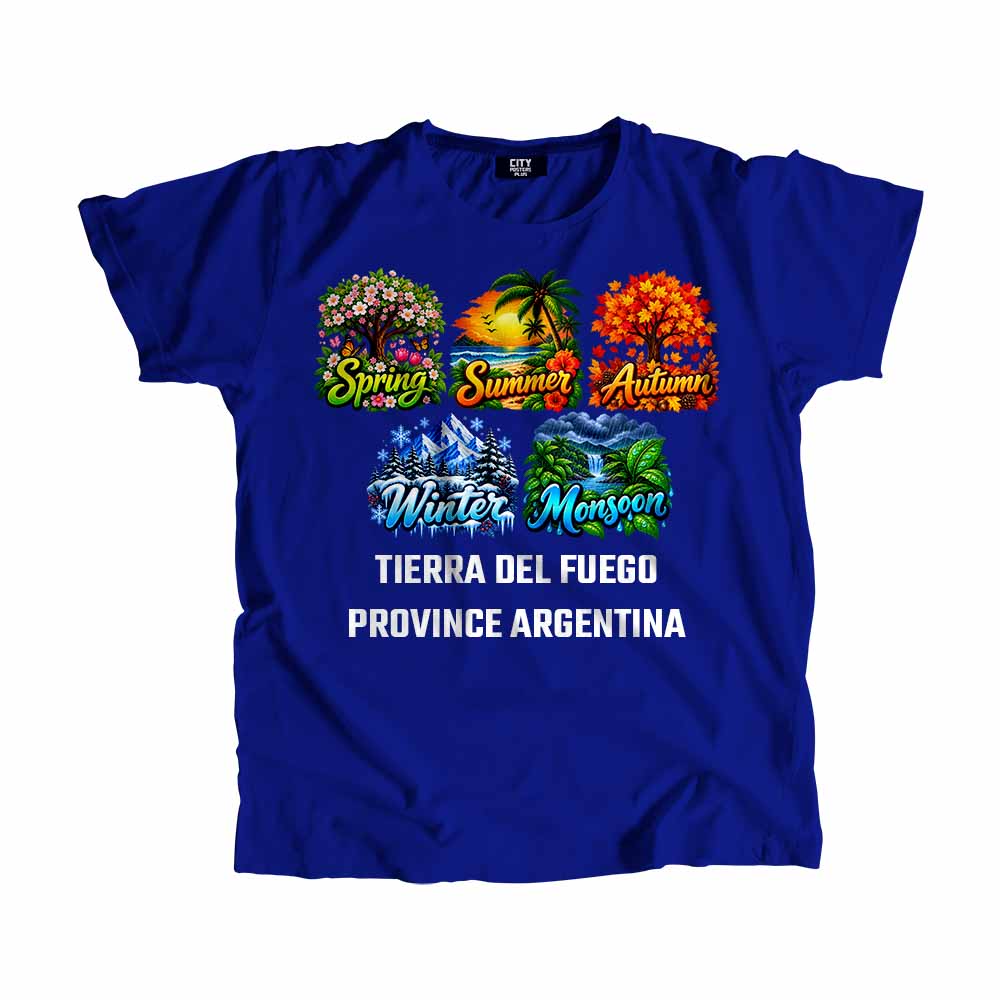 TIERRA DEL FUEGO PROVINCE ARGENTINA Seasons Seasons Unisex T-Shirt | City Posters Plus
