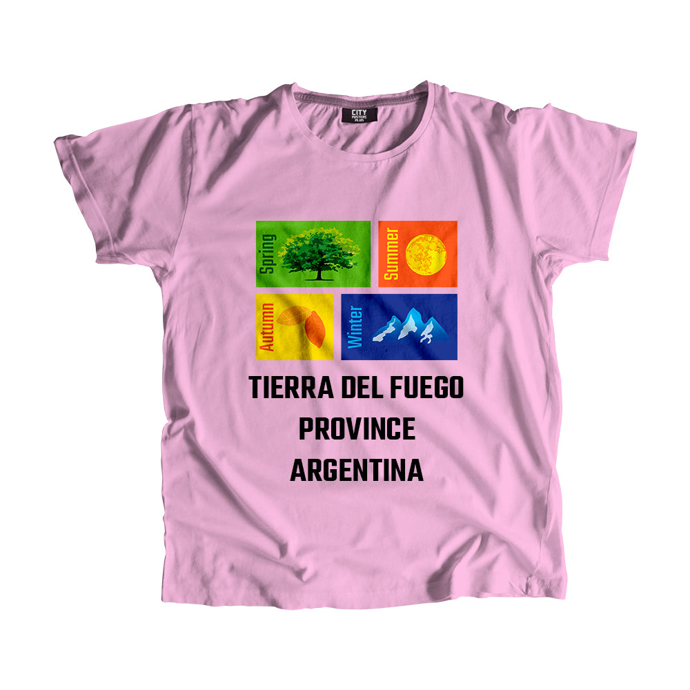 TIERRA DEL FUEGO PROVINCE ARGENTINA Seasons Men Unisex T-Shirt (Liril Green)