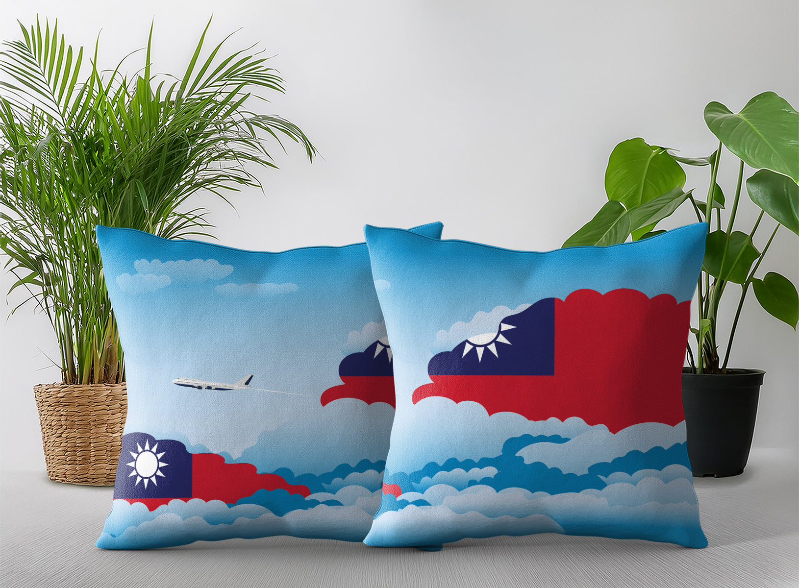 Taiwan Day Clouds Pillow Case