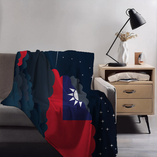 Taiwan Night Clouds Blankets & Throws | Premium Soft Blankets | City Posters Plus
