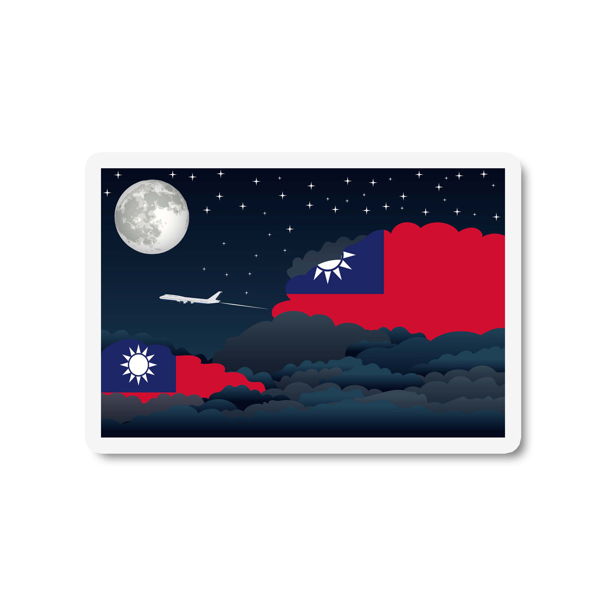 Taiwan Night Clouds Magnet