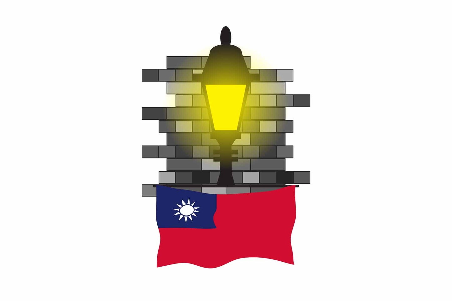 Taiwan Street Lamp Bricks Fridge Magnet
