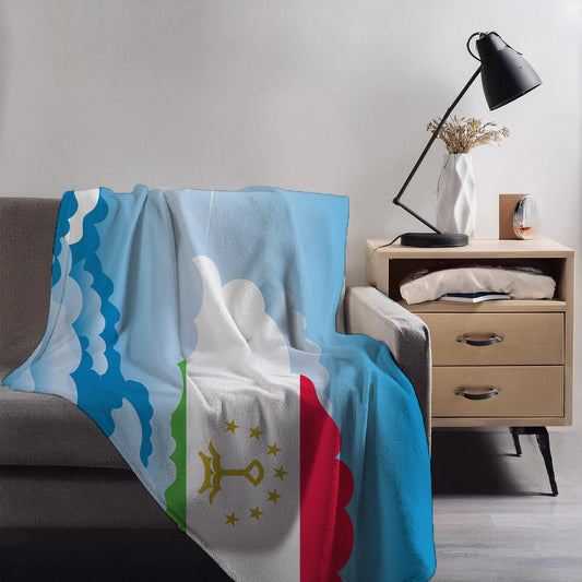 Tajikistan Day Clouds Blankets & Throws | Soft Premium Blankets | City Posters Plus