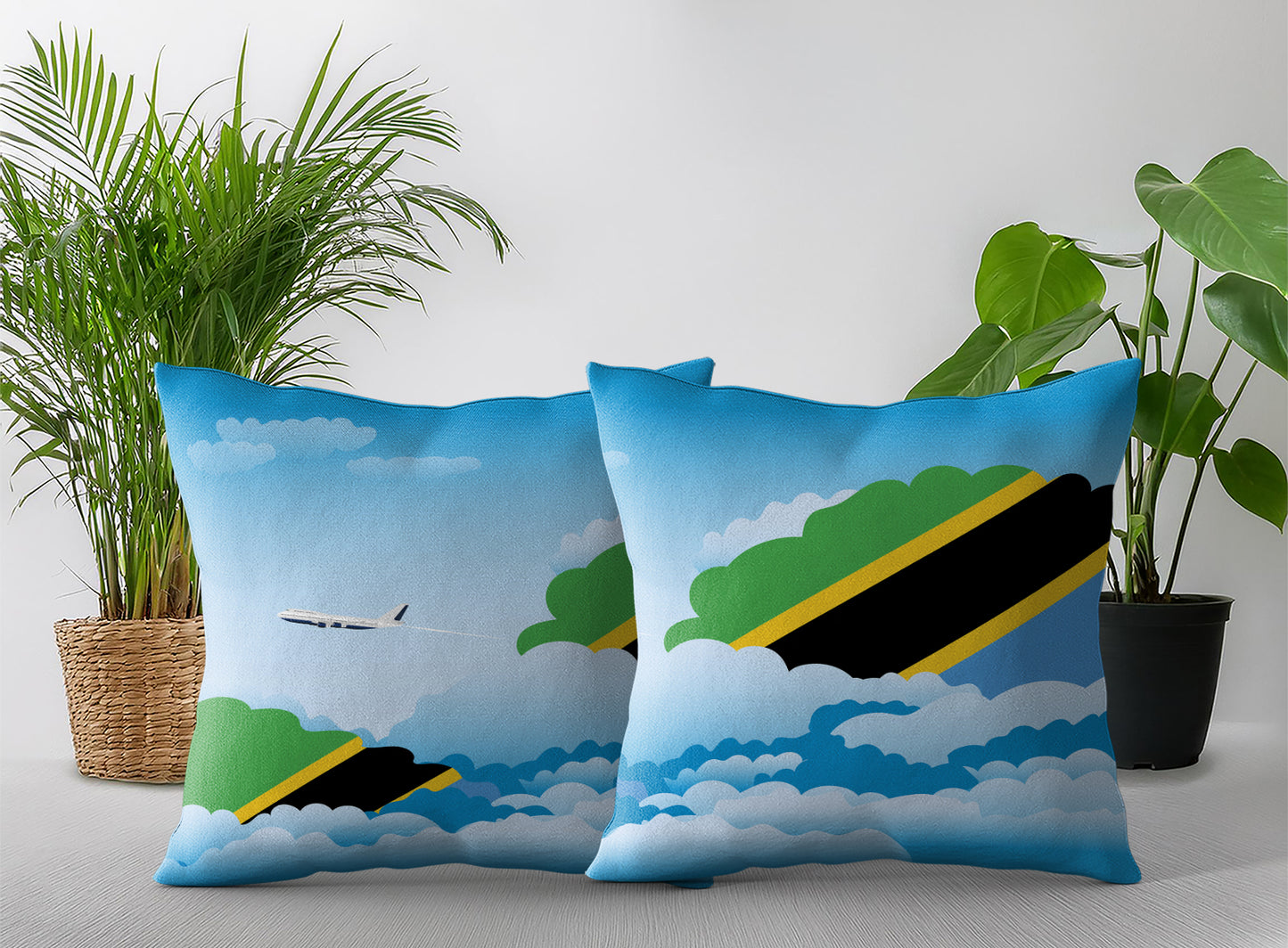 Tanzania Day Clouds Pillow Case