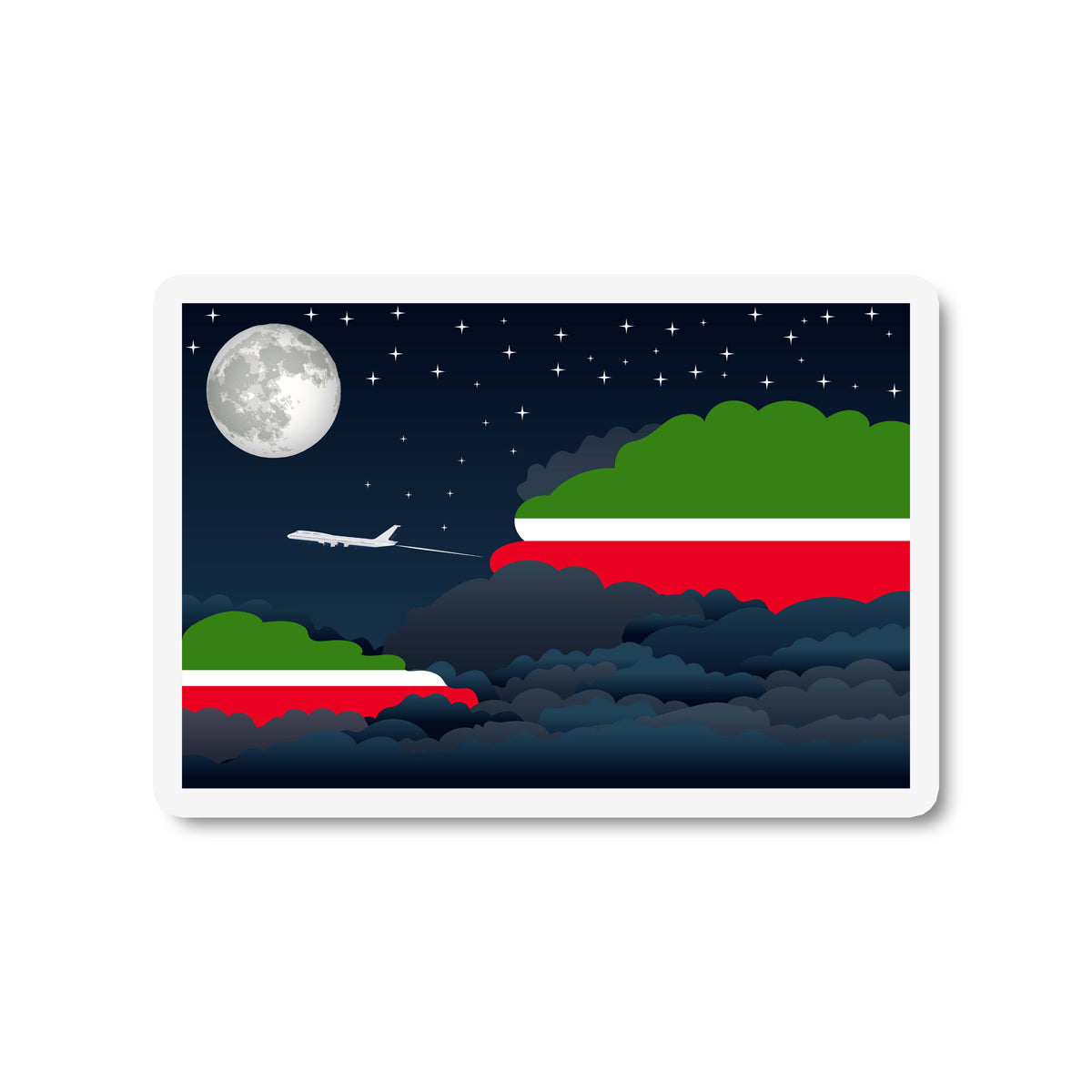 Tatarstan Night Clouds Magnet