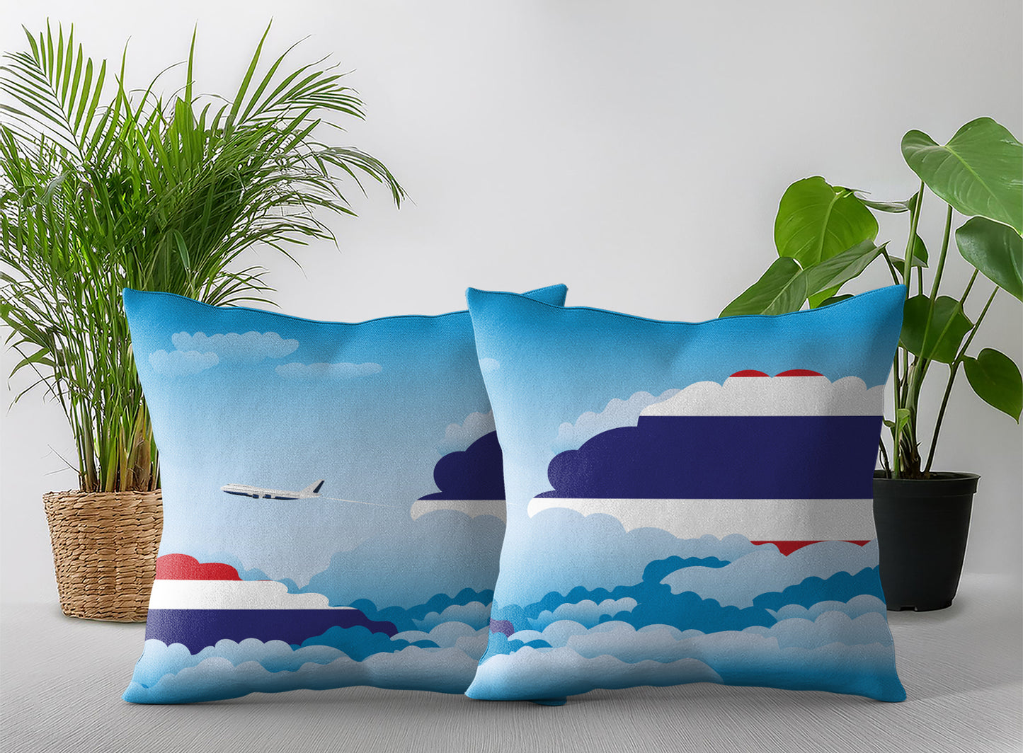 Thailand Day Clouds Pillow Case