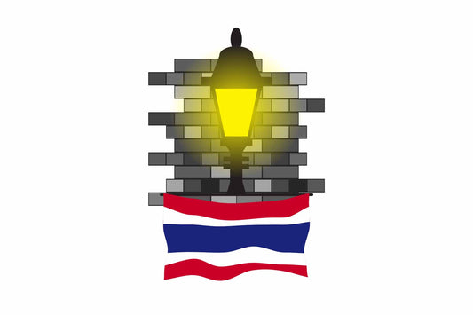 Thailand Street Lamp Bricks Sticker